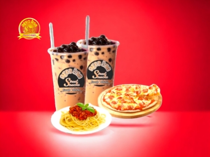 COMBO TRÀ SỮA + MỲ Ý + PIZZA